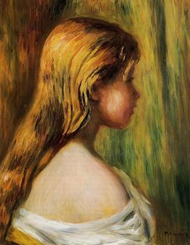 Pierre Auguste Renoir : Head of a Young Girl III